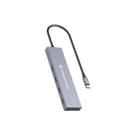 HUBBIES14G hub de interfaz USB 3.2 Gen 2 (3.1 Gen 2) Type-C 10000 Mbit/s Gris
