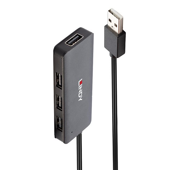 42986 hub de interfaz USB 2.0 480 Mbit/s Negro