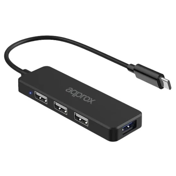 APPC48V2 hub de interfaz USB Tipo C 5000 Mbit/s Negro