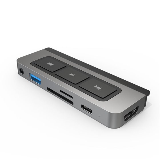 HD449 hub de interfaz USB Tipo C 5000 Mbit/s Plata