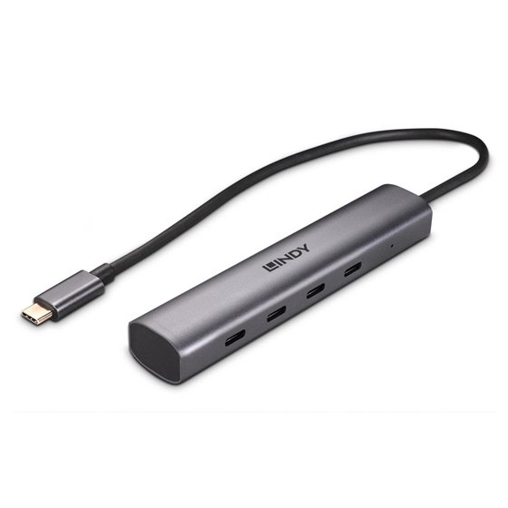 43384 hub de interfaz USB Tipo C 10000 Mbit/s Gris
