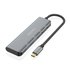 Hub USB 3.2 Gen1 5G USB-C, USB-C/M-2xUSB-C/H-2xUSB-A/H, Gris, 15 cm