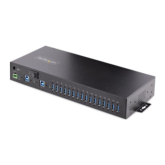 Hub Ladrón USB 3.0 5Gb de 16 Puertos Industrial - Metal - Montaje en Rack/Superficie/DIN - Carga Compartida USB 120W - ESD - Blo