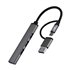 HUBSLIM4 hub de interfaz USB 2.0 5000 Mbit/s Gris
