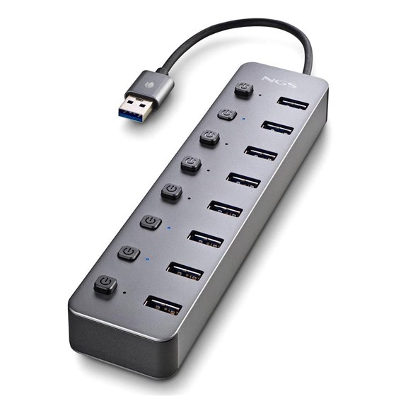 IHUB 8 USB 2.0 Type-A 5000 Mbit/s Gris