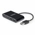 Hub USB 2.0 de 4 Puertos - Ladrón USB Alimentado por el Bus - 480Mbps - Hub Portátil Externo USB - Multiplicador USB - Protecció