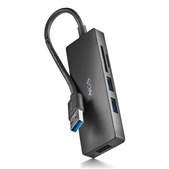 IHUB READER USB 3.2 Gen 1 (3.1 Gen 1) Type-A 5000 Mbit/s Negro