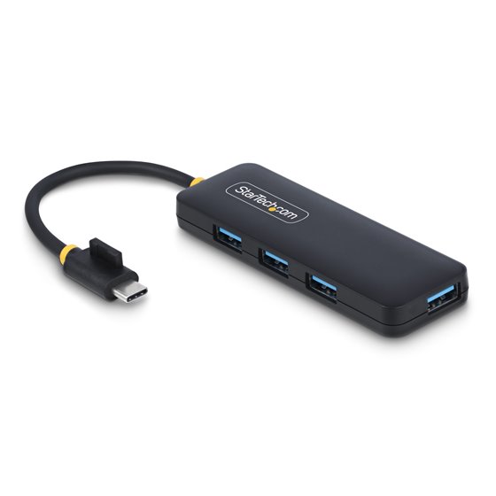 Hub USB-C de 4 Puertos - Ladrón USB Tipo C a 4 Puertos USB-A - Alimentado por el Bus - USB 3.0 de 5Gbps - Hub Portátil USB para 