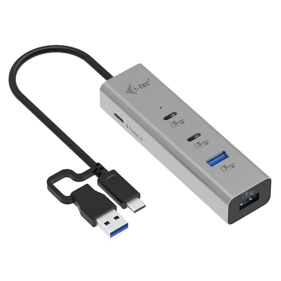 Metal Universal Charging HUB 2xUSB-C + 2x USB-A Port + Power Delivery 85W