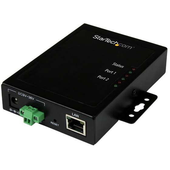 Servidor de Dispositivos Serie a IP de 2 Puertos RS232 - De Metal