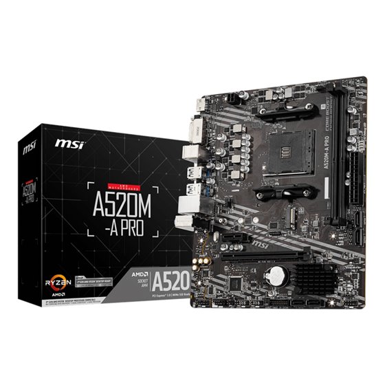 A520M-A PRO placa base AMD A520 Zócalo AM4 micro ATX