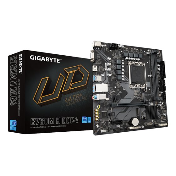 B760M H DDR4 Placa base - Soporta CPUs Intel Core de 14ª generación, VRM digital de 6+1+1 fases, hasta 3200MHz DDR4 (OC), 2xPCIe