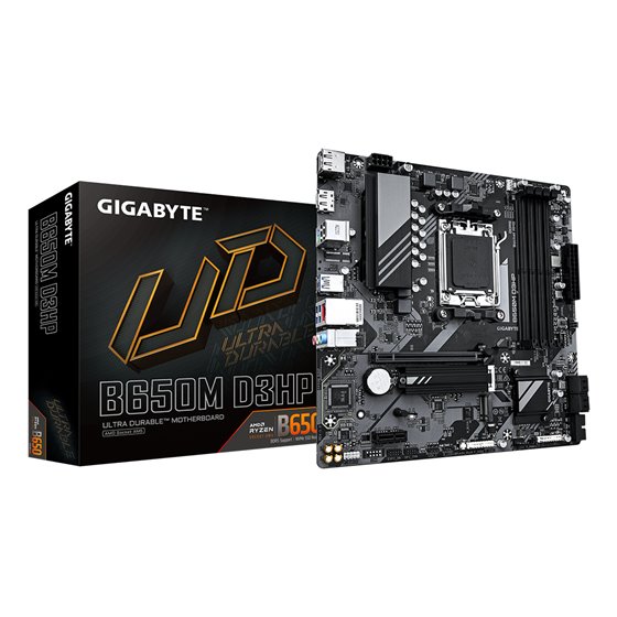B650M D3HP Placa base - AMD Ryzen serie 9000, VRM de 5+2+2 fases, hasta 7600 MHz DDR5 (OC), 2xPCIe 4.0 M.2, LAN 2,5 GbE, USB 3.2