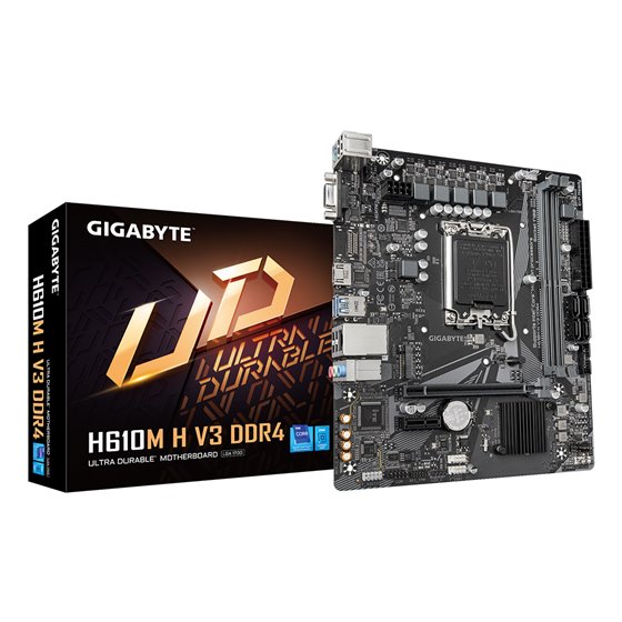 H610M H V3 DDR4 Placa base - Compatible con procesadores Intel Core 14th CPUs, 4+1+1 Hybrid Phases Digital VRM, up to 3200MHz DD