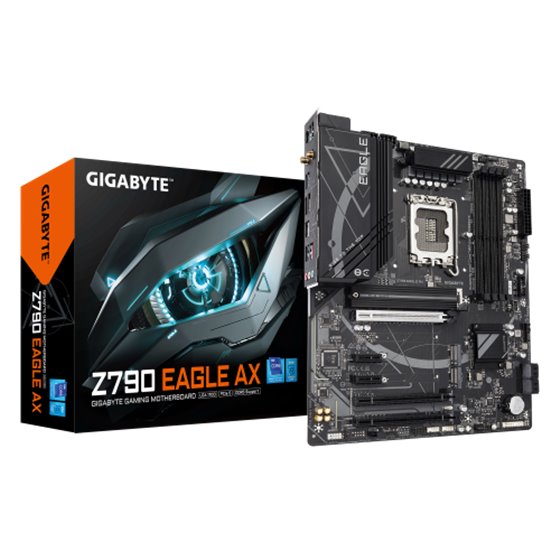 (TOP) PLACA GIGABYTE Z790 EAGLE AX,INTEL,1700,Z790,4DDR5,192GB,HDMI+DP,2.5GBLAN+WIFI6E+BT5.3,6SATA3+3M.2,7USB3.2,ATX