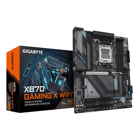 X870 GAMING X WIFI7 Placa Base - Compatible con CPUs AMD Ryzen 9000, 16+2+2 fases VRM, hasta 8000MHz DDR5 (OC), 1xPCIe 5.0 + 2xP
