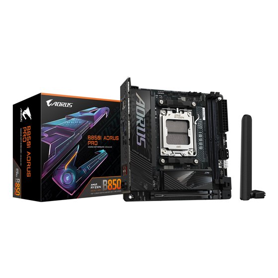 B850I AORUS PRO Placa Base - Compatible con procesadores AMD Ryzen Serie 9000, VRM digital de 8+2+1 fases, hasta 8400MHz DDR5 (O