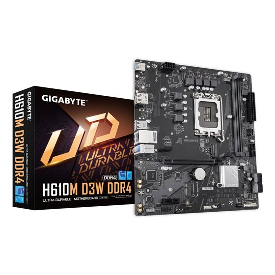H610M D3W DDR4 Placa base - Compatible con procesadores Intel Core de 14ª generación, VRM de 5+1+1 fases, hasta 3200 MHz DDR4, 1