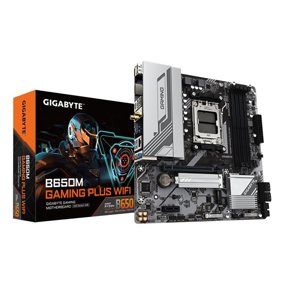 B650M GAMING PLUS WIFI Placa base - Procesadores AMD Ryzen 9000, VRM de 5+2+2 fases, hasta 8000 MHz DDR5, 2xPCIe 4.0 M.2, LAN 2.