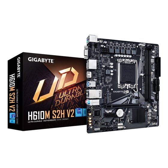 H610M S2H V2 Placa base - Soporta CPUs Intel Core de 14ª generación, 4+1+1 Fases Híbridas VRM Digital, hasta 5600MHz DDR5, 1xPCI