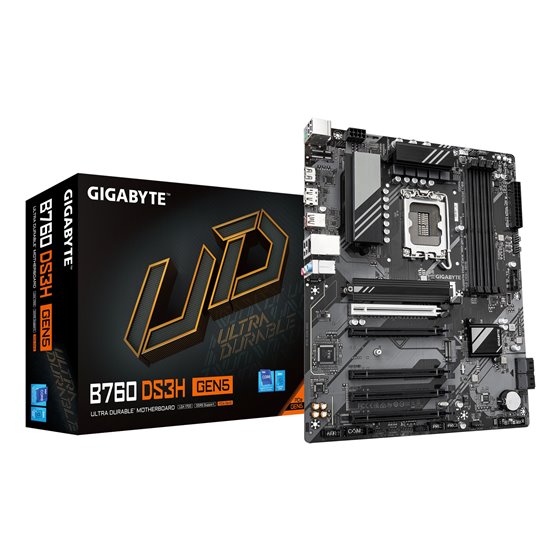 B760 DS3H GEN5 Placa Base – Compatible con procesadores Intel Core 14ª generación, VRM digital de 8+2+1 fases, hasta 5600 MHz DD