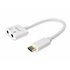 Adaptador de USB-C a audio, color blanco