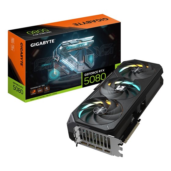 GeForce RTX 5080 GAMING OC 16G Tarjeta Gráfica - 16GB GDDR7, 256 bits, PCI-E 5.0, 2730MHz Core Clock, 3 x DisplayPort, 1 x HDMI,