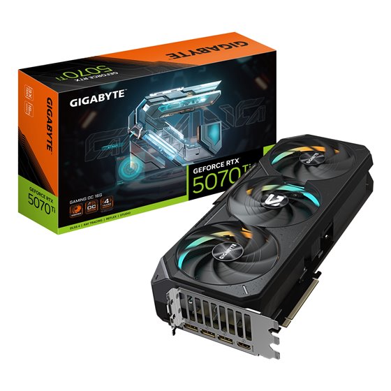 GeForce RTX 5070 Ti GAMING OC 16G Tarjeta Gráfica - 16GB GDDR7, 256 bits, PCI-E 5.0, 2588 MHz Core Clock, 3 x DP 2.1a, 1 x HDMI 