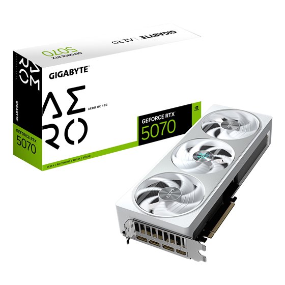 GeForce RTX 5070 AERO OC 12G Tarjeta Gráfica - 12GB GDDR7, 192 bits, PCI-E 5.0, 2625 MHz Core Clock, 3 x DP 2.1a, 1 x HDMI 2.1b,