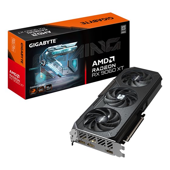 Radeon RX 9060 XT GAMING OC 16G Tarjeta Gráfica - 16GB GDDR6, 128bit, PCI-E 5.0, 3320 MHz Frecuencia del núcleo, 2 x DisplayPort