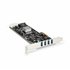Adaptador Tarjeta PCI Express PCI-E 4 Puertos USB 3.0 UASP 2 Canales de 5Gbps con Alimentación Molex SATA
