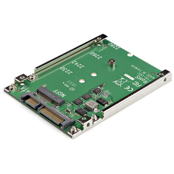 Adaptador de SSD SATA M.2 a SATA de 2.5" - Conversor de M.2 NGFF a SATA - de 7mm - Bracket de Marco Abierto - Adaptador para Dis