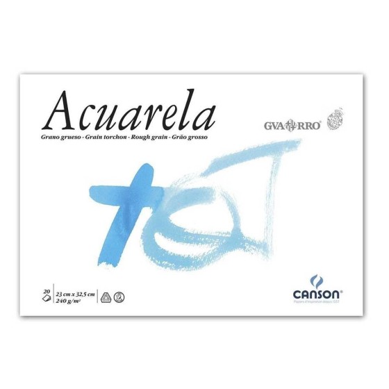 Bloc Encolado Acuarela CANSON Din-A4+ 240 g. x20 Hojas