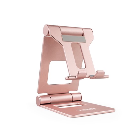 Soporte de sobremesa ajustable para teléfono / tablet hasta 10”, Rosa Velvet