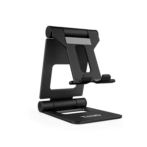 Soporte de sobremesa ajustable para teléfono / tablet hasta 10”, Negro