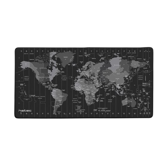 Time Zone Map Maxi Negro, Gris
