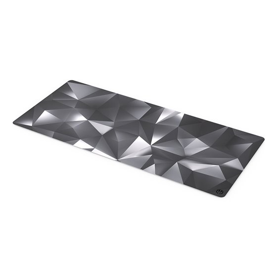 Crystal Black XL Alfombrilla de ratón para juegos Negro, Gris, Blanco