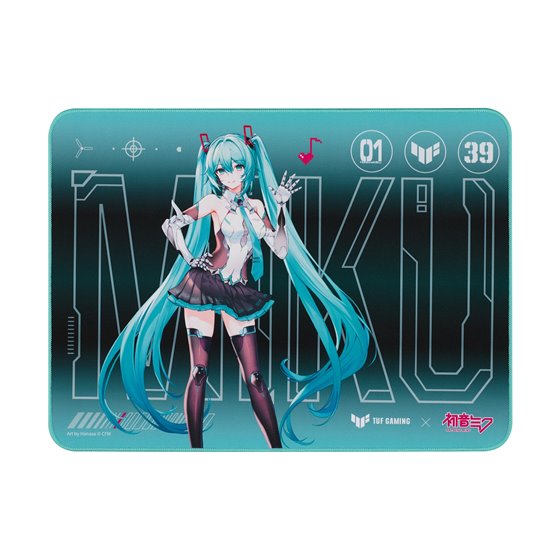 TUF Gaming P1 Hatsune Miku Edition Alfombrilla de ratón para juegos Turquesa