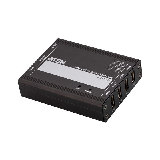 Extensor USB 2.0 por Cat 5 con hub de cuatro puertos (hasta 100 m)