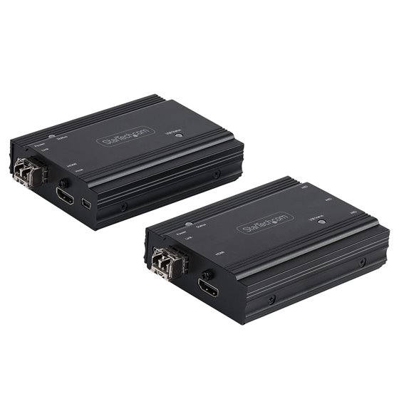 Extensor KVM HDMI de 4K por Fibra - Alargador de Consola Switch KVM con Vídeo HDMI y USB Remoto - hasta 300m (Multimodo) - con 2