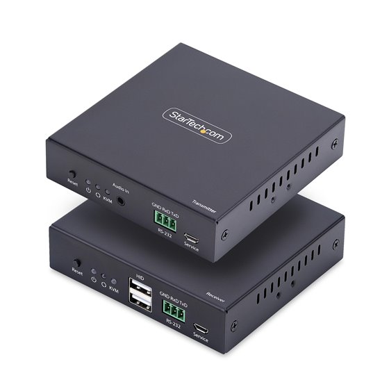 Extensor KVM HDMI 4K 60Hz por Redes Ethernet IP - Alargador KVM HDMI y USB por Ethernet - Sin Controladores - Juego Transmisor/R