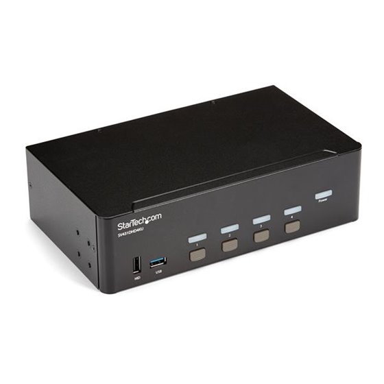 Switch Conmutador KVM de 4 Puertos HDMI - 4K de 30Hz - de Pantalla Doble