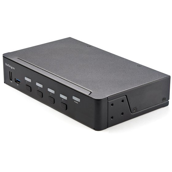 Switch Conmutador KVM de 4 Puertos HDMI 2.0 4K para 1 Monitor - Vídeo de 4K y 60Hz Ultra HD - HDR - Hub Ladrón USB 3.0 de 2 Puer
