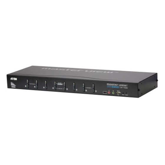 ATEN SWITCH 8-PORT USB DVI KVM WITH USB PERIPHERAL SUPPORT, AUDIO AND BROADCAST MODE (CS1768-ATA-G)