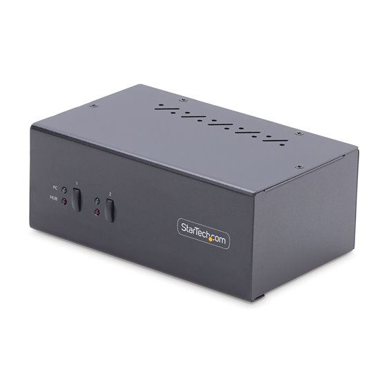 Switch KVM de 2 Puertos DisplayPort para 2 Monitores - Conmutador KVM 4K60Hz - Hub Ladrón 2x USB 5Gb - Hub 2x USB 2.0 - Teclas d