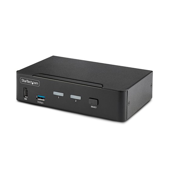 Switch Conmutador KVM DisplayPort de 2 Puertos - 8K60/4K144 - para Un Monitor - DP 1.4 - 2x USB 3.0 - 4x USB 2.0 HID - Conmutado