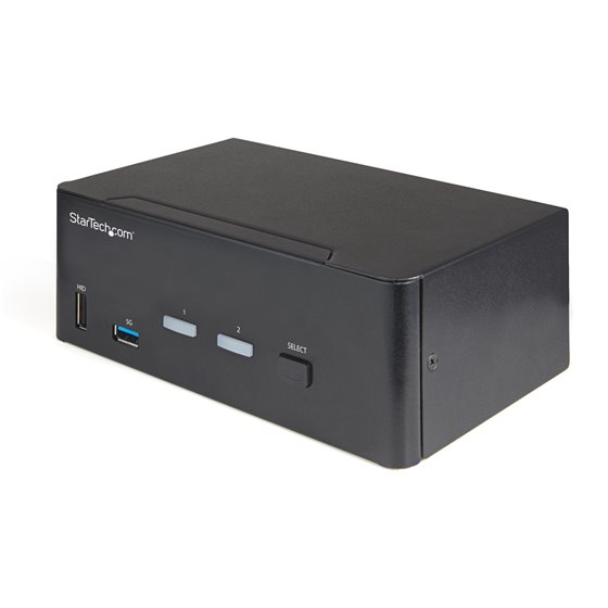 Switch Conmutador KVM de 2 Puertos HDMI 2.0 4K para 2 Monitores - Vídeo de 4K y 60Hz Ultra HD - HDR - Hub Ladrón USB 3.0 de 2 Pu