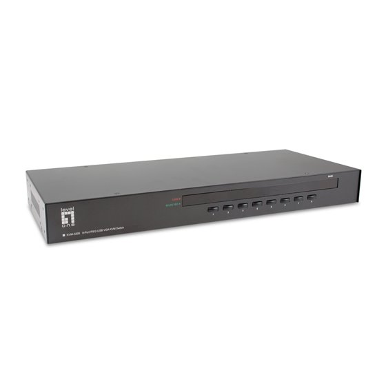KVM-3208 interruptor KVM Montaje en rack Negro