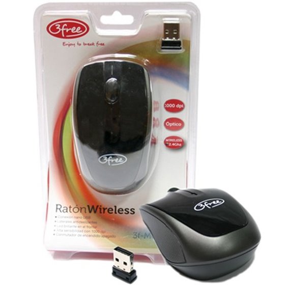 3F-MCW401 ratón RF inalámbrico Óptico 1000 DPI