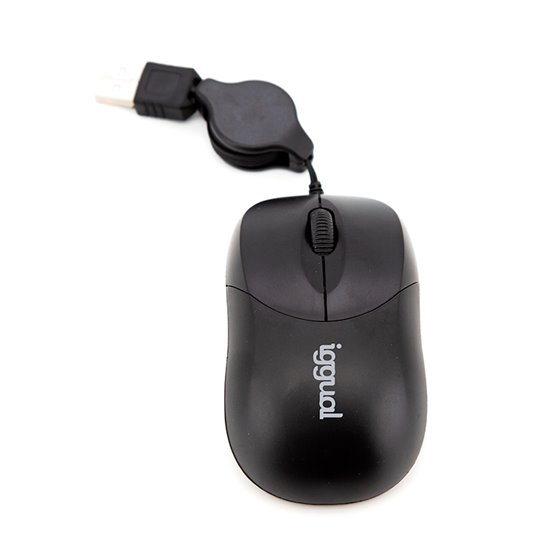 Ratón retráctil COM-BASIC-800DPI negro